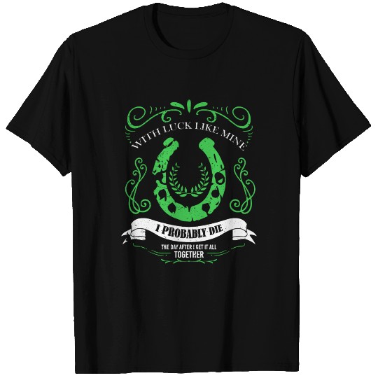 Lucky horseshoe green gift T Shirts