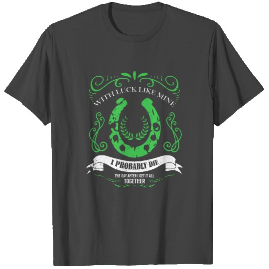 Lucky horseshoe green gift T Shirts