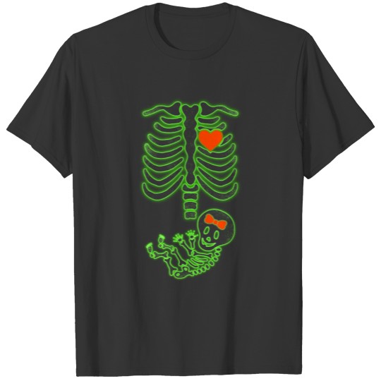 pregnant skeleton gift T-shirt