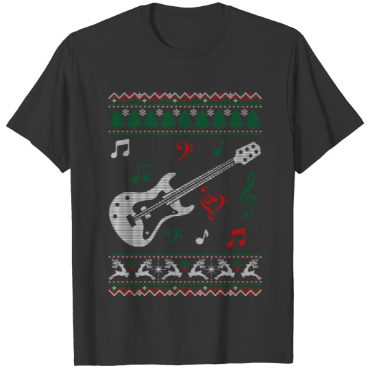 Electric Guitar Ugly Christmas Sweater T Shirts