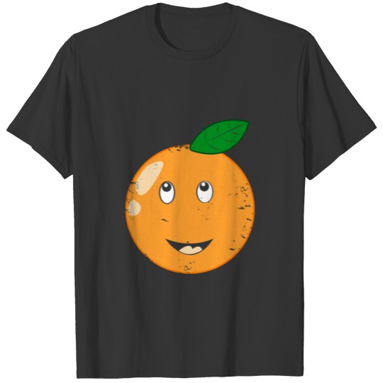 Kids Orange with Face funny drawing gift T Shirts