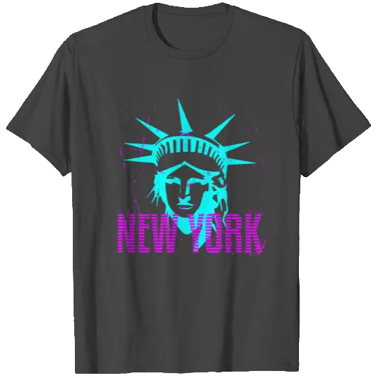 New York USA America Statue of Liberty skyline T Shirts