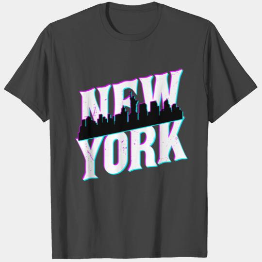 New York USA America Statue of Liberty skyline T Shirts