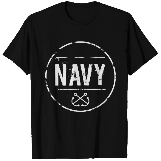 Navy Stamp w/ Anchor T Shirts