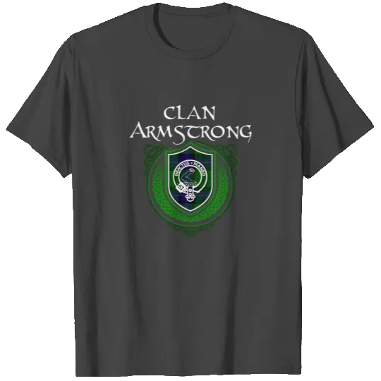 Armstrong Surname Scottish Clan Tartan Crest Badge T Shirts