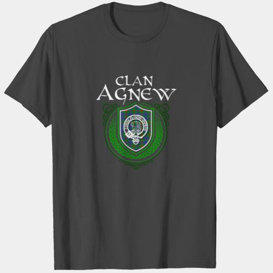 Agnew Surname Scottish Clan Tartan Crest Badge T Shirts