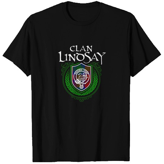 Lindsay Surname Scottish Clan Tartan Crest Badge T Shirts
