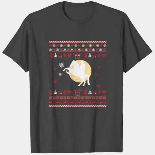 Ugly Cowboy Horse riding Christmas T Shirts