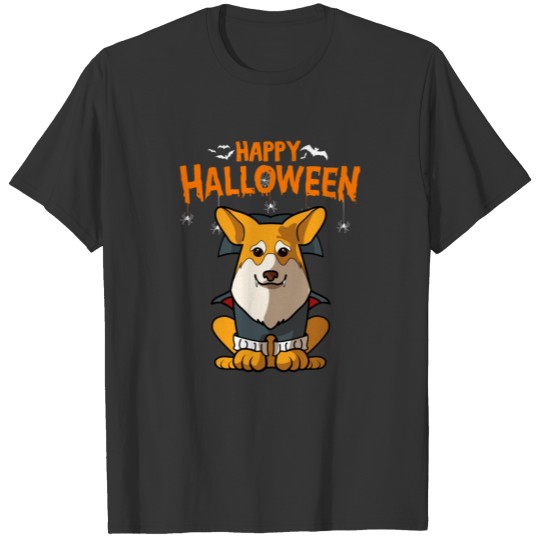 Happy Halloween Welsh Corgi Dracula Vampire Gift D T Shirts