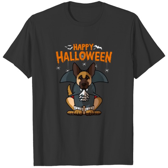 Happy Halloween German Shepherd Dog Dracula Vampir T Shirts