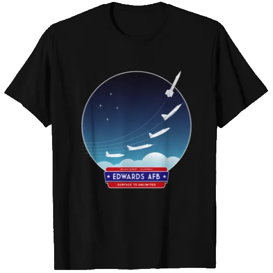 Edwards Air Force Base - red/blue logo T Shirts