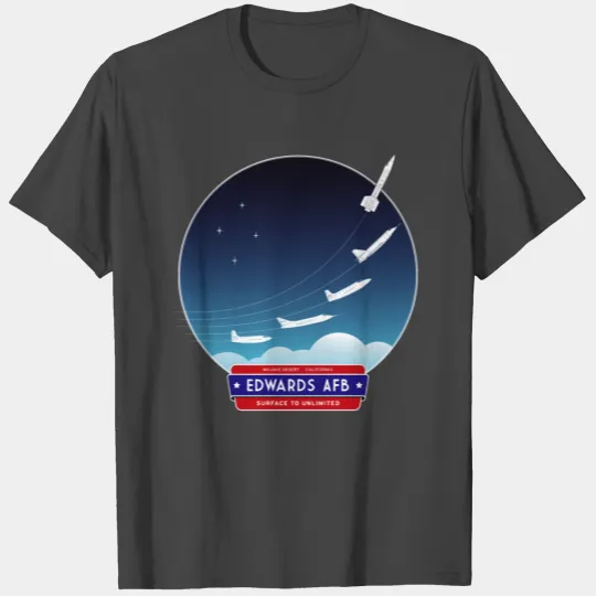 Edwards Air Force Base - red/blue logo T Shirts