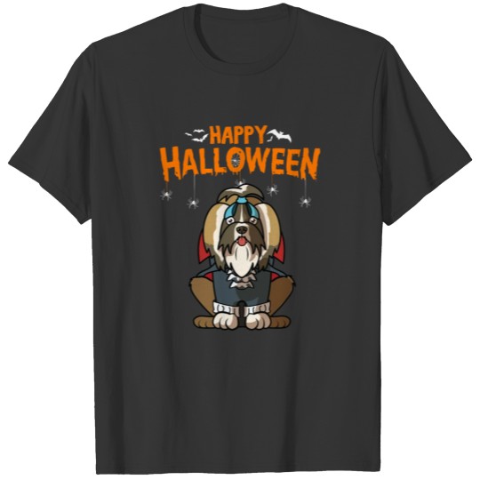 Happy Halloween Shih Tzu Dracula Vampire Gift Dog T Shirts