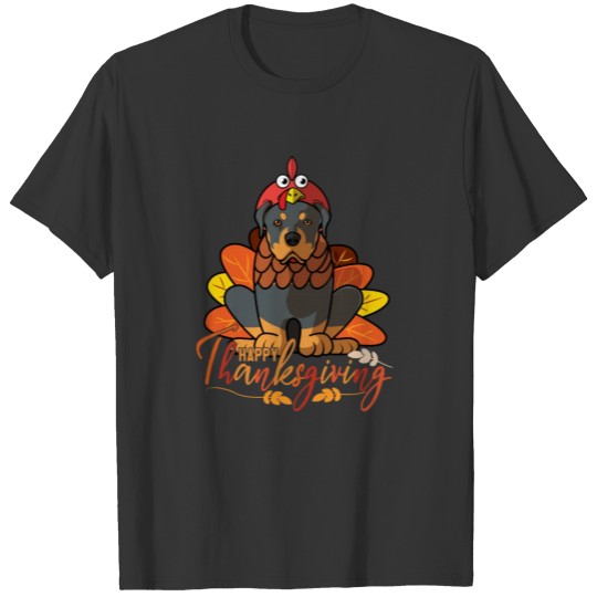 Happy Thanksgiving Rottweiler Turkey Dog Costume T T Shirts