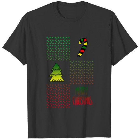 Merry Christmas Candy Cane Christmas Tree Gift T-shirt