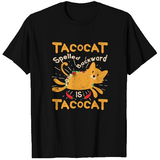 Tacocat Spelled Backwards Cinco de Mayo Cat Taco T Shirts