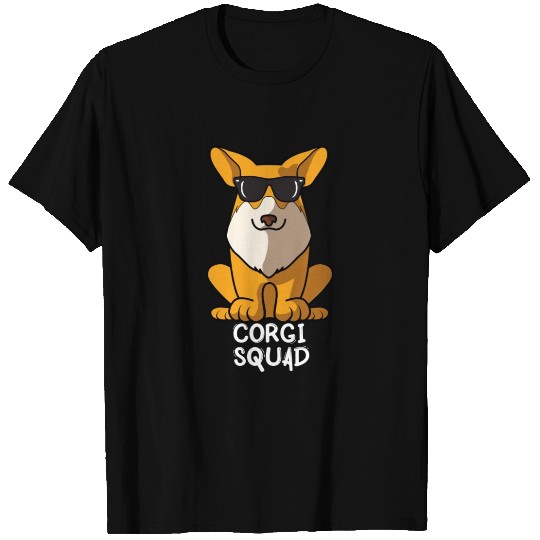 Welsh Corgi Squad With Sunglasses Funny Cool Dog T T Shirts