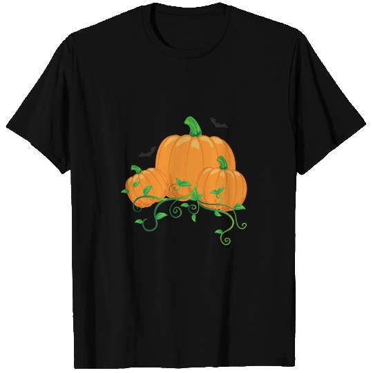 Pumpkin Bat Halloween T Shirts