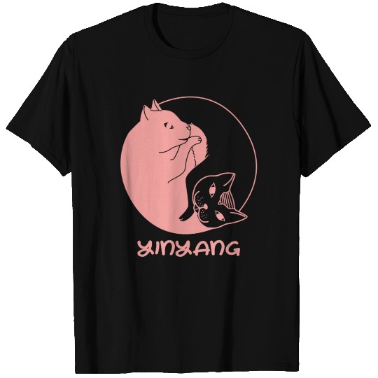 Cat Cats Kitty kitten Meow Ying Yang Gift T Shirts