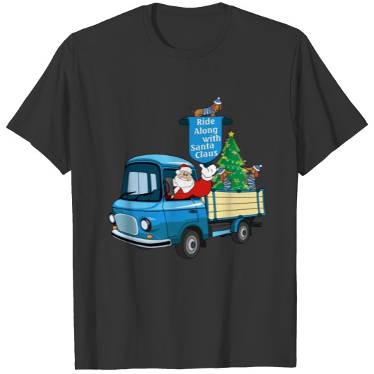 Santa Ride Blue 3 T Shirts