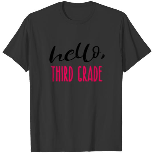 Hello Third Grade Dark Funny Third Grade 3rd Teacher Appreciation Gift T Shirts