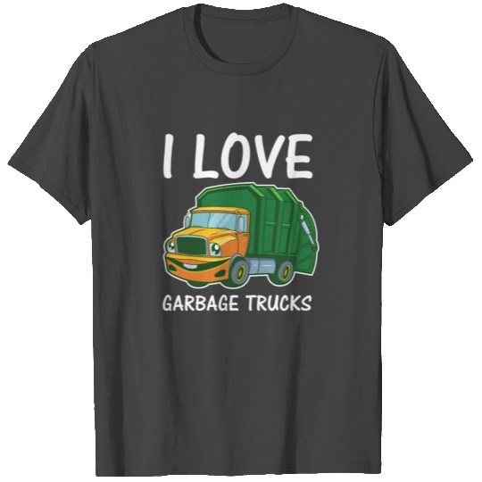 I Love Garbage Rubbish Trash Trucks Day Kids Gift T Shirts