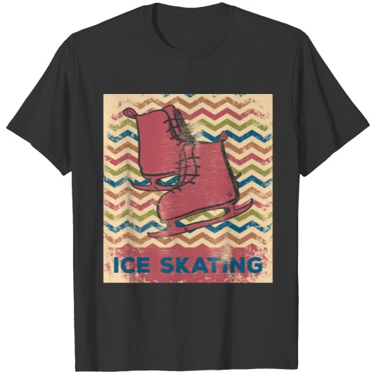 Ice skating winter sports T-shirt