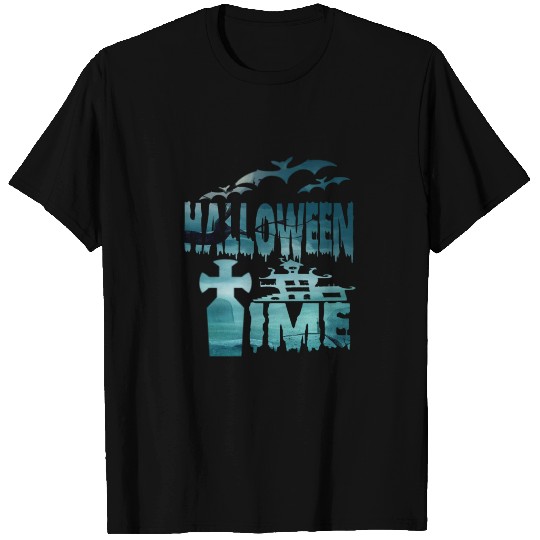 Halloween Time Graveyard T Shirts