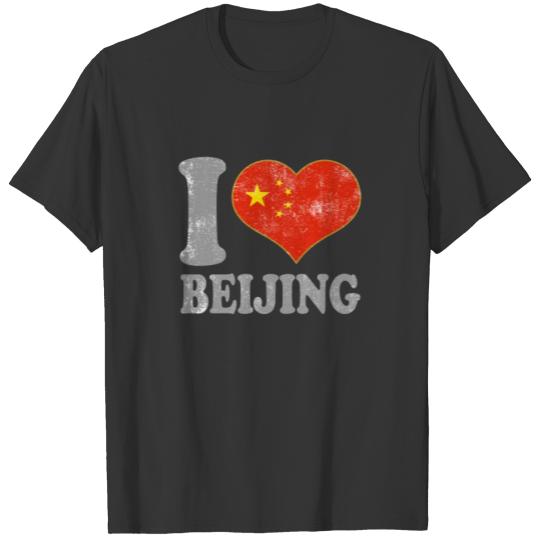 I Love Beijing China Chinese Flag Pride T-shirt