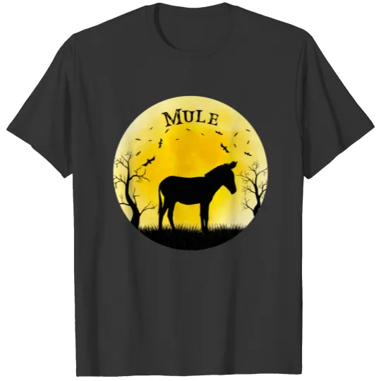 Mule Halloween Vintage Retro Moon T Shirts