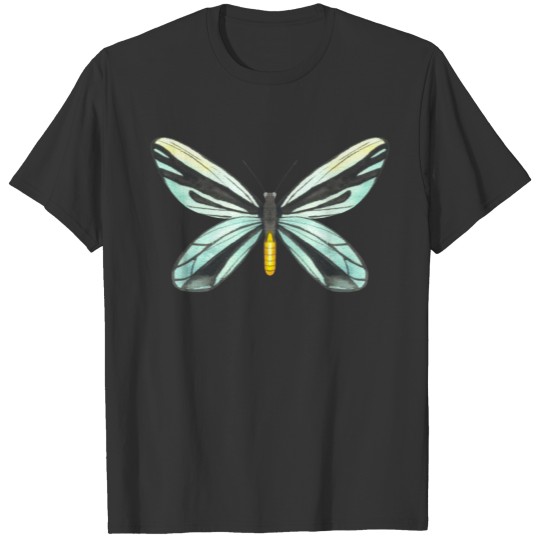 Watercolor Blue and Yellow Butterfly T Shirts