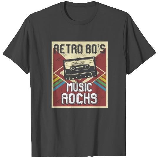 80s Music T Shirts. Nice Vintage T Shirts with Retro Color