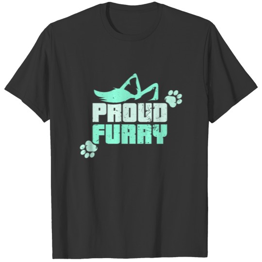 Proud Furry Fandom Cosplay Fox Anthrocon Wolf Tail T-shirt