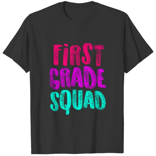 First Grade Squad Distress Pink First Grade 1st Grade Teacher Appreciation Gift Cute T Shirts