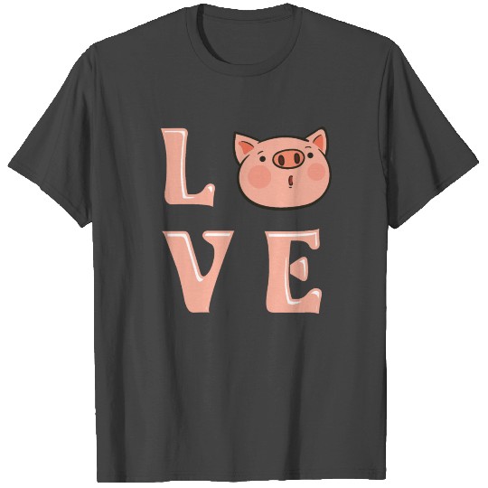 Pig Piggy Piglet Hog Love Farmer Ranch Gift T Shirts