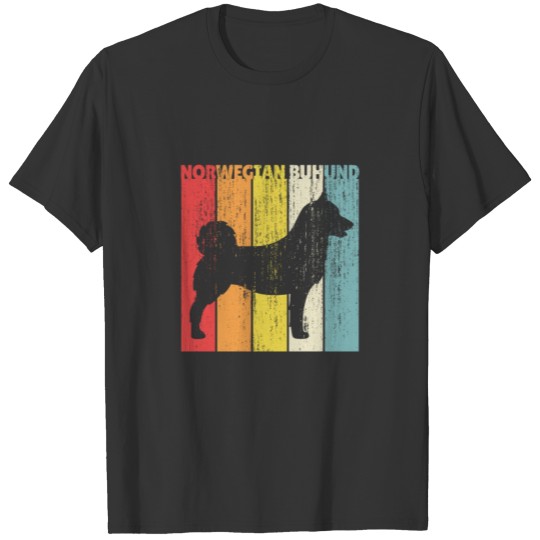 Retro Norwegian Buhund Dog Vintage Old School Art T Shirts