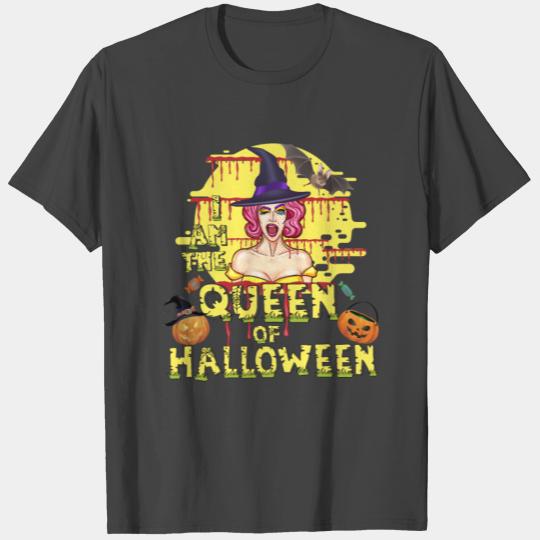 Queen of Halloween Pumpkin T Shirts