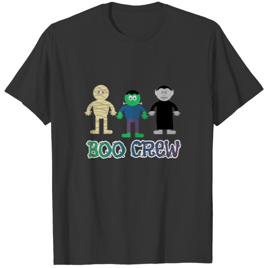 Cute Halloween Monsters Boo Crew T-shirt