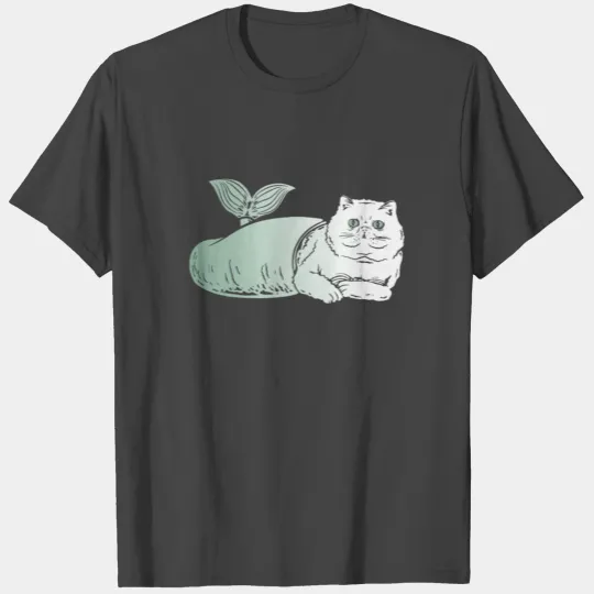 Brand New PURR MAID Mermaid Cat Persian Purrmaid S T Shirts