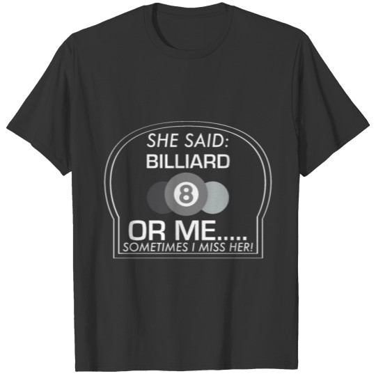 Billiard Sport Funny Gift T-shirt