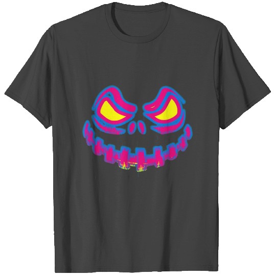 Halloween pumpkin stripes evil pink T Shirts