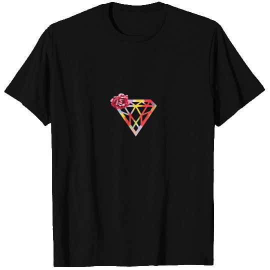 Diamond Rose Gemstone Flower Jewelry Ruby T Shirts