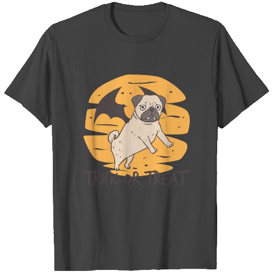 Pug pet dog halloween trick or treat T Shirts