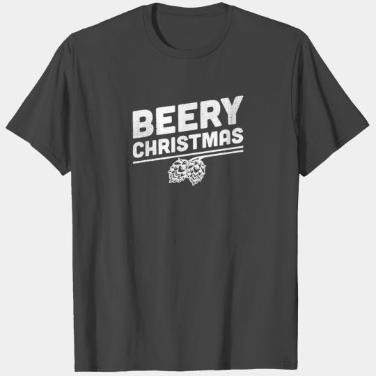 Beery Christmas Hops Drinking Beer Funny T Shirts