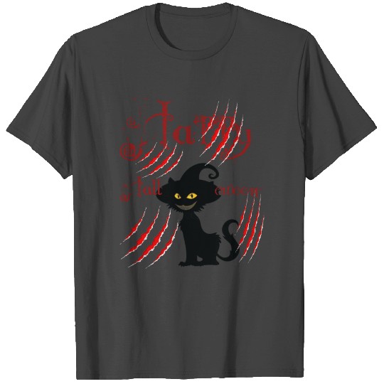 Happy Halloween black cat T Shirts