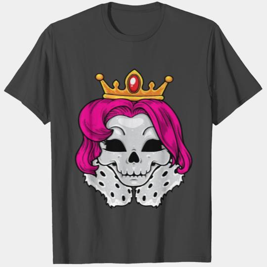 Horror Skull Queen Of Halloween Costume skeleton T Shirts