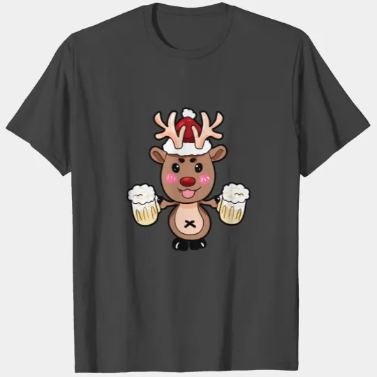 Rudolph Christmas Beer Present Gift T Shirts