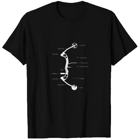 Archery Compound Bow Diagram T Shirts