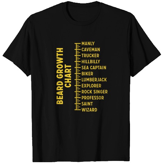 Dad Beard Gifts Beard Growth Chart Funny Beard T Shirts