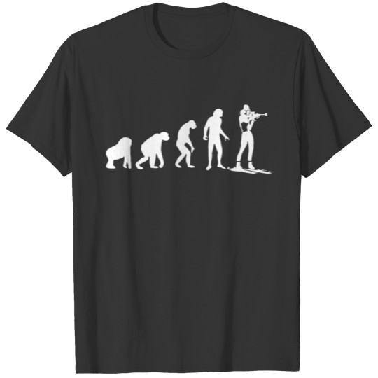 Biathlon Biathlete Shooting Evolution Gun Gift T-shirt